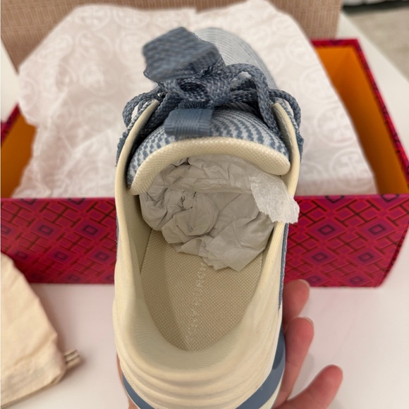 Tory Burch Light Blue and Cream Sneakers - Picture 5 of 6